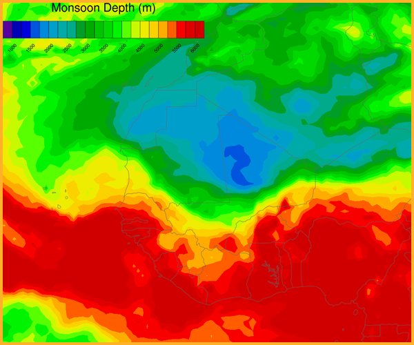 MD - Monsoon depth